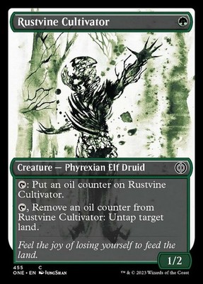 Rustvine Cultivator - Step-and-Compleat Foil - Showcase~455~NM~(ONE) - Phyrexia