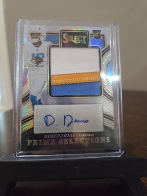 Derius Davis 2023 Panini Select Prime Selections Rookie Patch Auto RPA RC 98/99