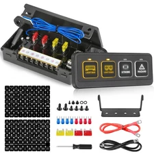 Wireless 4Gang Switch Panel ON-Off LED Flash Remote Circuit Control Relay System