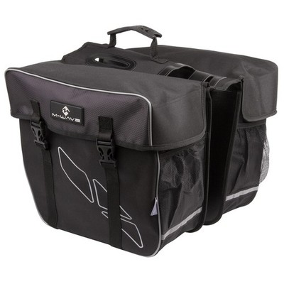 Gepäckträgertasche Doppel-Fahrradtasche Satteltaschen  M-WAVE AMSTERDAM Schwarz