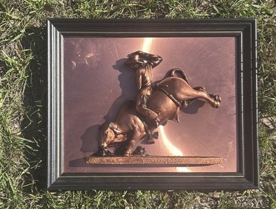 Vintage  The White Tornado  3D Wall Sculpture by Victor   Copper Relief Art by C