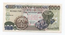 GHANA 1000 CEDIS 2002 PICK 32H LOOK SCANS