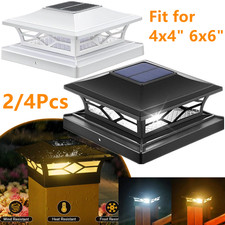 Solar Post Cap Lights Outdoor Waterproof Powered Deck Fence Lights for 4x4" 6x6"
