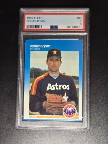 1987 FLEER #67 NOLAN RYAN PSA 5 NICE CARD!!!!