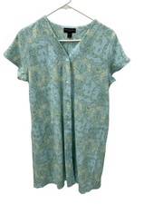 Miss Elaine Paisley Print Robe Nightgown Duster Sz S Pockets Excellent Condition