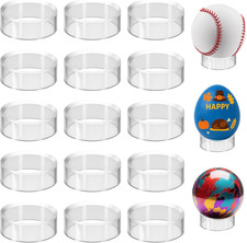15Pcs Clear Baseball Holder, Baseballs Stand for Display, round Spheres Holder S