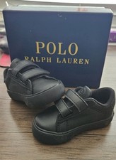 Polo Ralph Lauren Kids Eastern EZ, Toddler Size 4 Medium, Triple Black