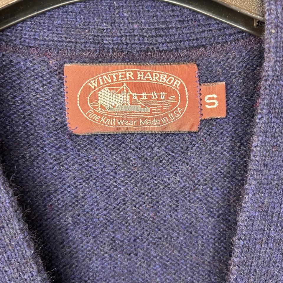 Chaleco de Colección Para Hombres S Invierno Puerto Cuadros Cuello en V Botón Mezcla de Lana Shetland Foto 2 de 4