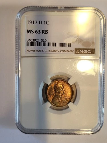 1917-D NGC MS-63 RB Lincoln Cent #150