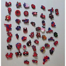 Lot of 45 Spider  Man and Deadpool Croc Style Shoe Charms New No Package