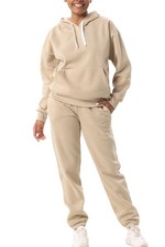 Women Hoodies 2 Piece Outfits Sweatsuit Oversized Pullover Long Sleeve Sweats...