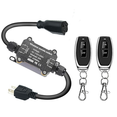AC110V Waterproof Remote Control Power Switch with 164ft Long