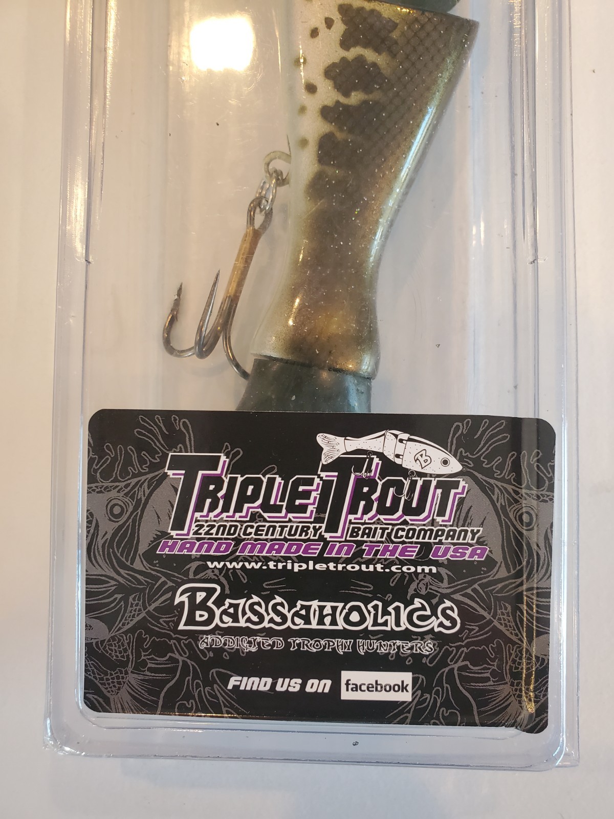 22nd Century 10" Triple Trout Swimbait Lure Glide Bait Rare Color Bassmaster  - Image 8