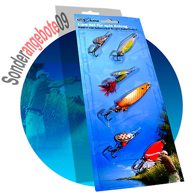 Blinker und Spinner-Set 6-tlg. Modell 2 Angeln NEU Haken Angelhaken Spinnfischen