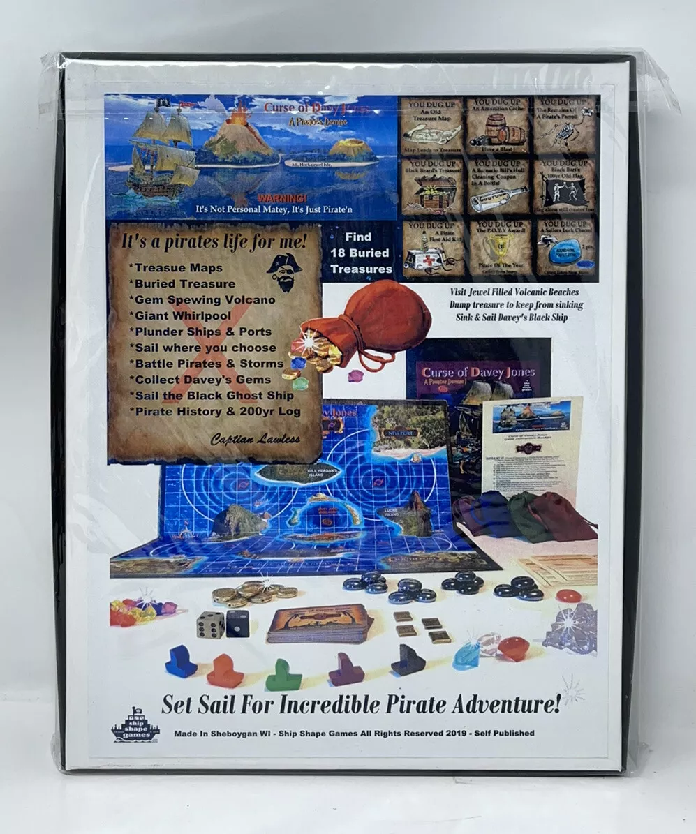 Curse of Davey Jones Board Game Ship Shape Games Pirate Treasure RARE New  Sealed