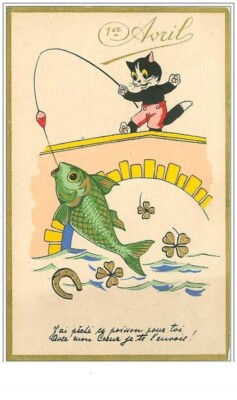 CATS.1st April.chat Fishing A Fish.fer A Horseback