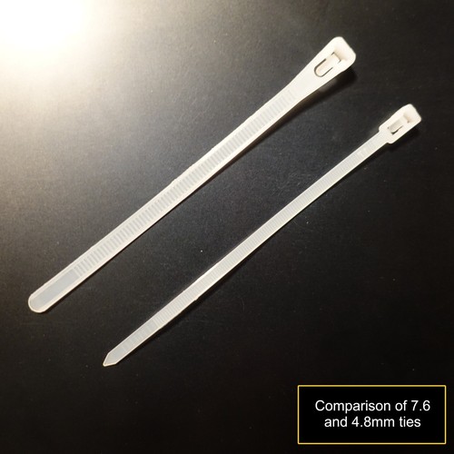 Attaches de câble réutilisables amovibles 7,6 mm ou 4,8 mm de large en nylon embouts - Photo 2/5