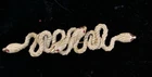 Vintage Signed Castlecliff Snake Serpent Costume Jewelry Statement Brooch Pin