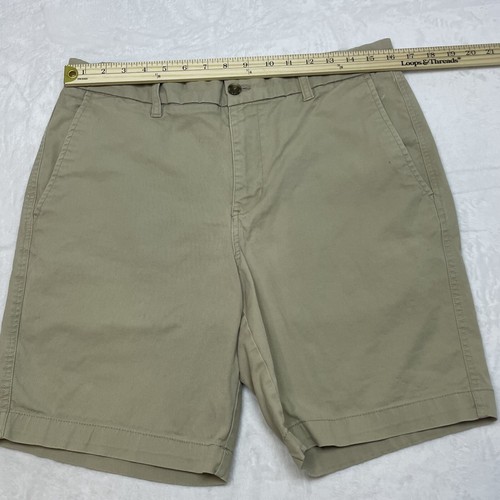Vintage Chaps Ralph Lauren Shorts Mens Tagged 34 Beige Stretch Chino Preppy - Picture 4 of 8