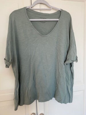 Mango Violeta Basic Shirt grün 4XL