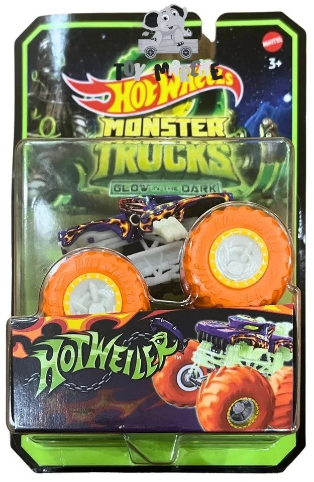 LIEFERUNG 2-3 Werktags HOTWEILER Glow in the Dark Monster Trucks Hot Wheels 1:64