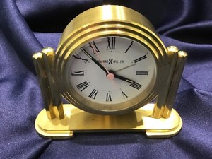 HOWARD MILLER BRASS DESK CLOCK 613344 ALARM! EXCELLENT!