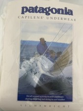 Vtg 1989 Patagonia Capilene Underware Lightweight White XL Made in USA 1/4 Zip