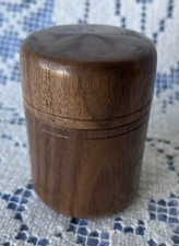 Handmade Walnut Trinket Box w/Firm Fitting Lid Hand Turned Local Artisan