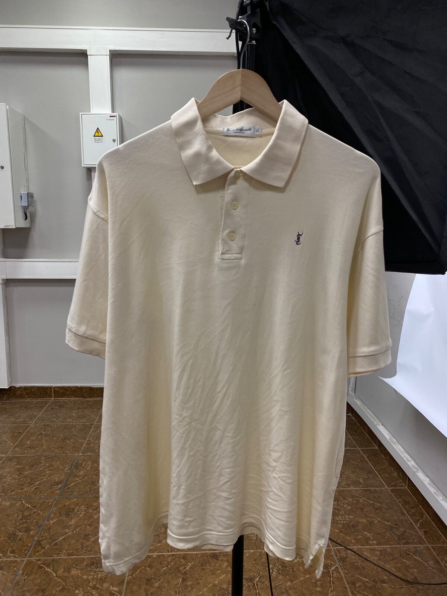 トップス 90s Yves Saint Laurent check polo shirt Vintage 90s YSL Yves Saint Laurent Pour Homme Polo T-Shirt