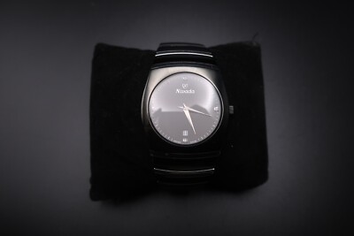 Rare Nivada Sapphire Cristal Black Ceramic Swiss Quartz Watch