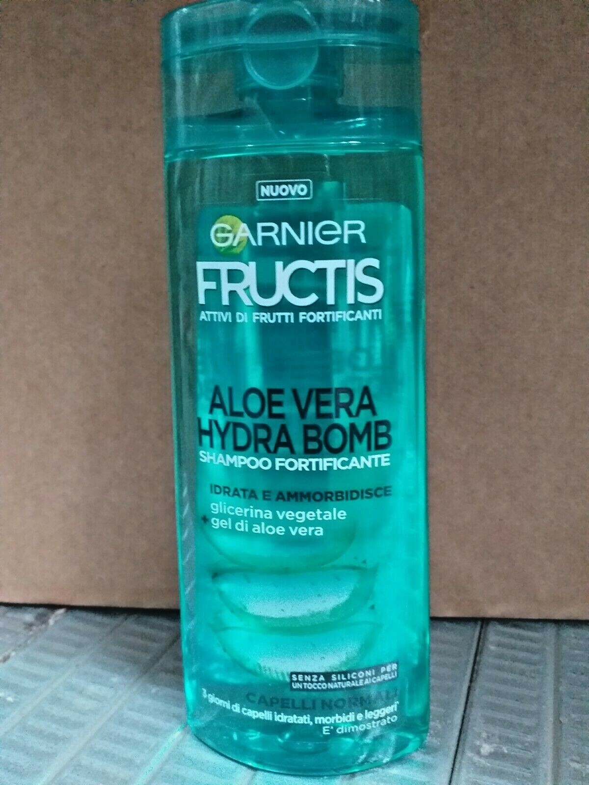 6 pz Garnier Fructis Shampoo Fortificante Aloe Vera Hydra Bomb Capelli Normali