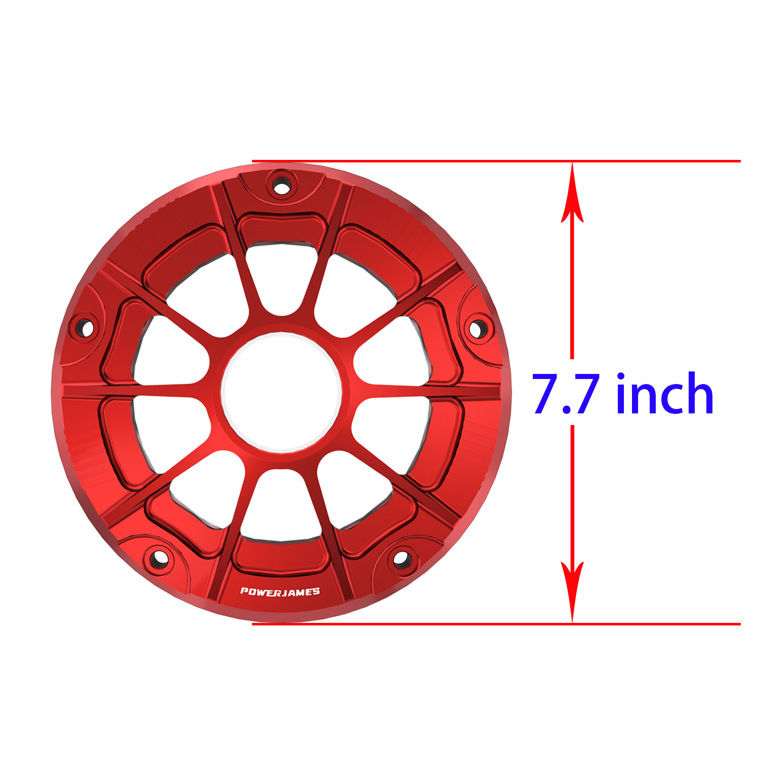 Red Anodized Primary Derby Clutch Cover For Harley 16-later FLHR FLTR FLHX FLHTK