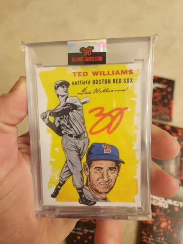 TOPPS Project 2020 Ted Williams Blake Jamieson Autograph Red Paint Auto /100