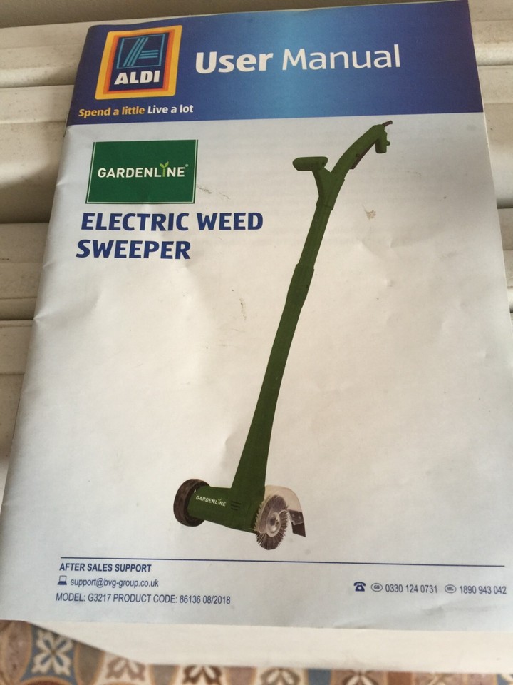 GARDENLINE Weed Sweeper Wire Brush Electric eBay