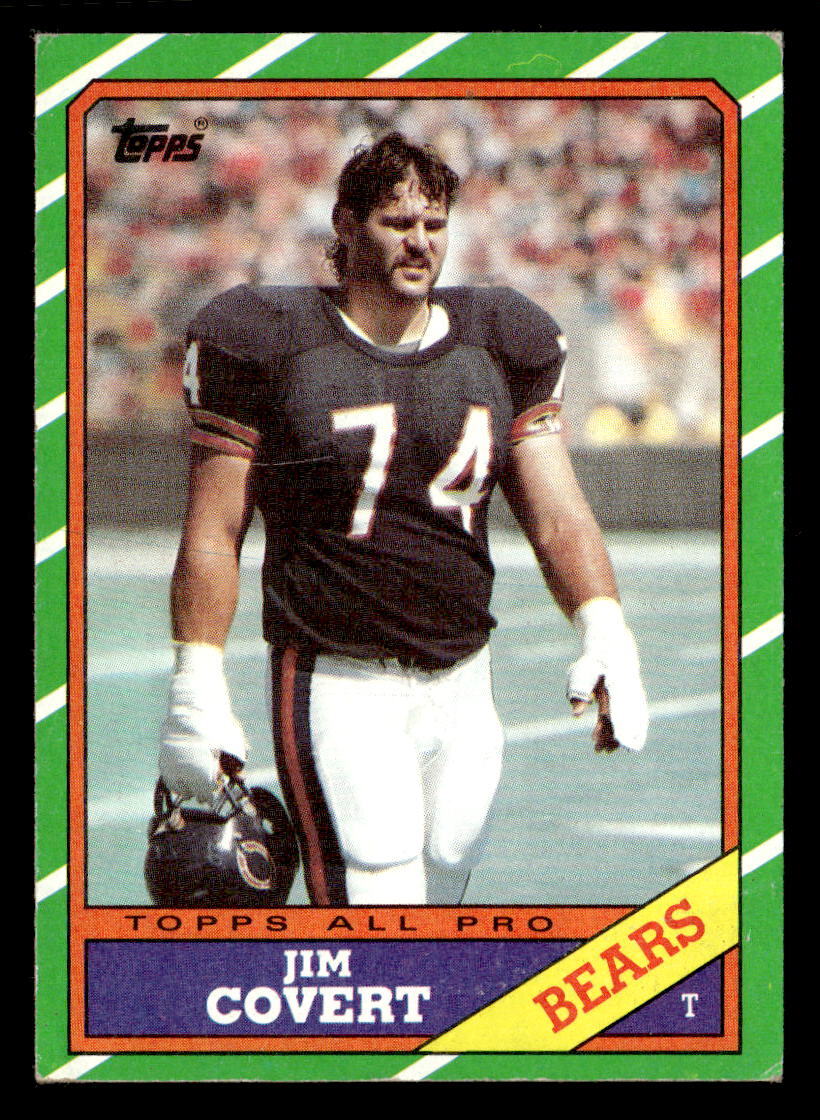 Jim Covert 1986 Topps Card #16 Chicago Bears