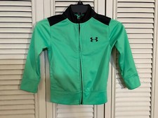 Under Armour Green/ Black Zip-up Track Jacket Youth Size 4