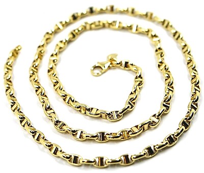 9k Yellow Gold Nautical Mariner Chain Ovals 3 5 Mm Thickness Inches 50 Cm Ebay 9k Yellow Gold Nautical Mariner Chain Ovals 3 5 Mm Thickness Inches 50 Cm Ebay