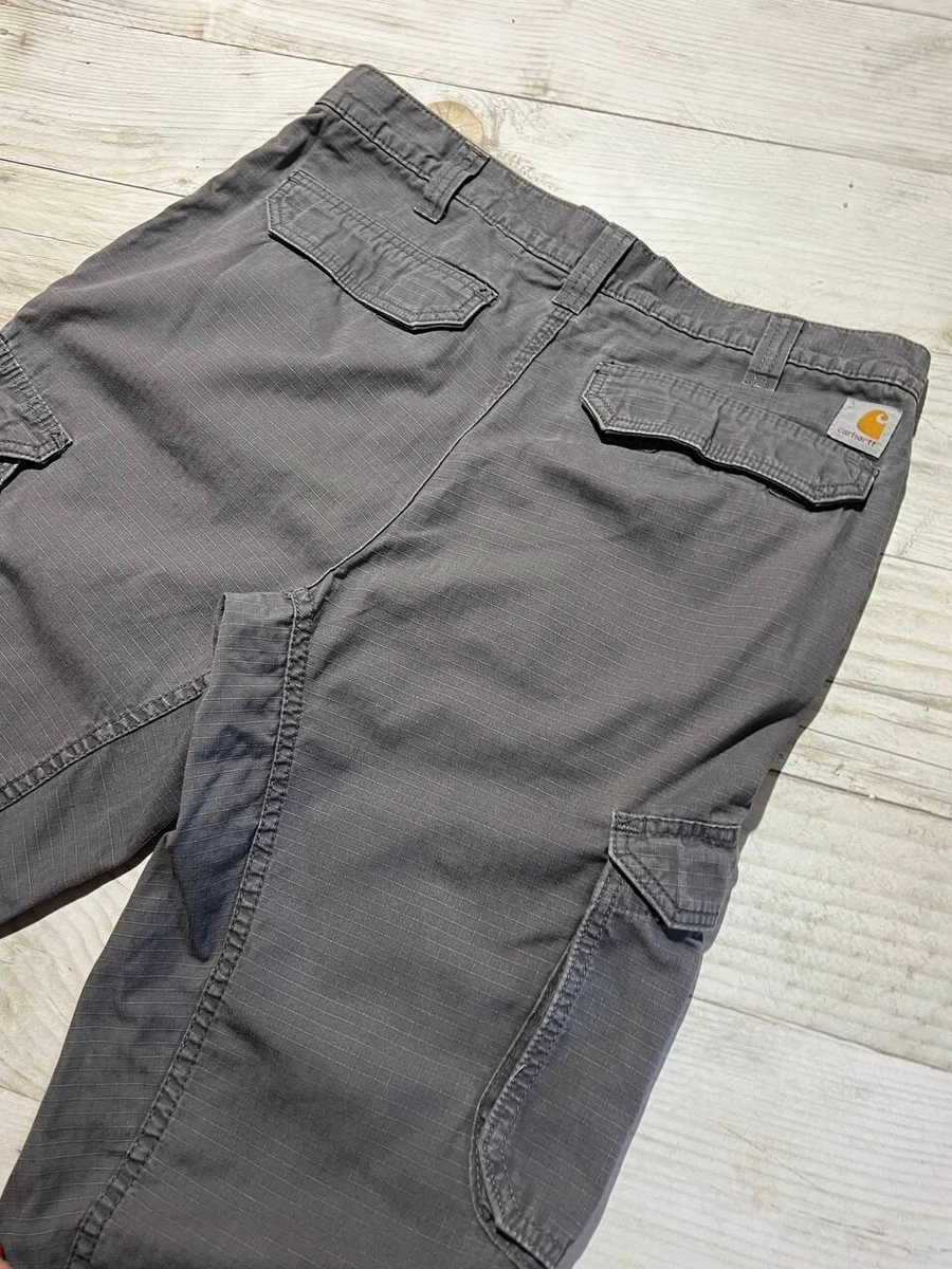 Vintage Carhartt Cargo Pants Military Army Y2K Streetwear Man Grey