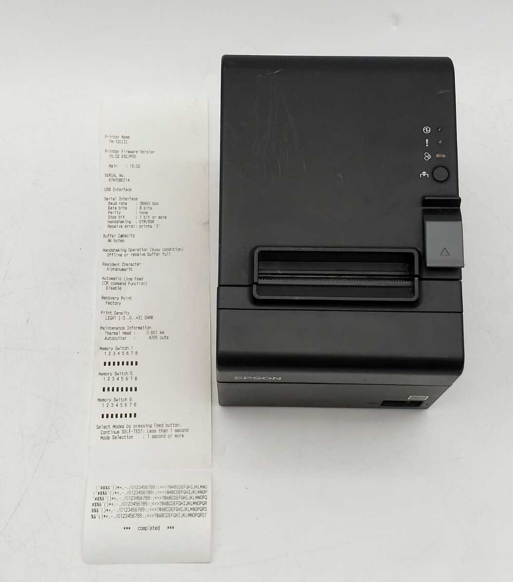EPSON TMT20III THERMAL RECEIPT PRINTER MODEL M267D * NO Power Supply