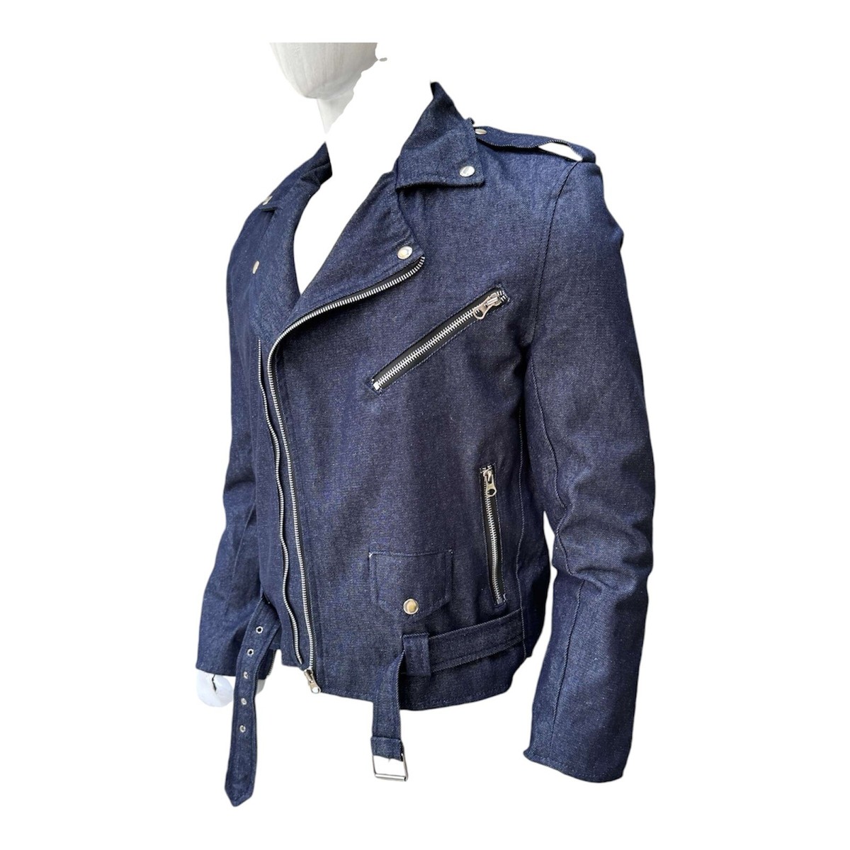 ジャケット・アウター YOKE MOTORCYCLE COAT DARK NAVY COTTON/HEMP TWILL BACK YOKE ZIP COAT – THE SHOP YOHJI YAMAMOTO