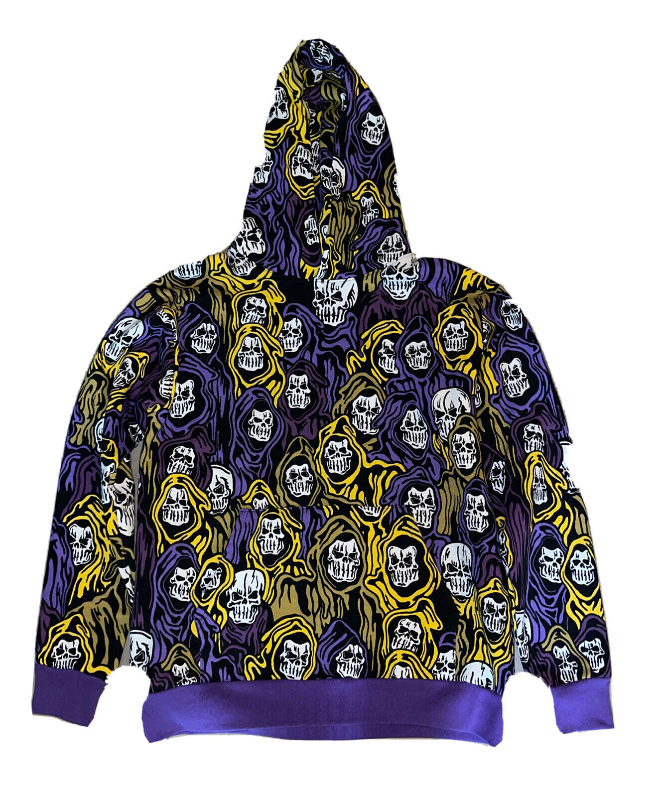 Warren Lotas Clothing Designer Hoodie Grim Reaper Purple Yellow