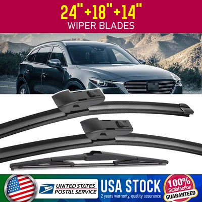 24''18''14'' OEM Quality Windshield Wiper Top Lock Pair All Season Applicable