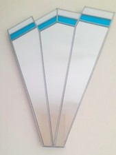 Art Deco Mirror 20 Inch X 15 Inch * NEW * Sky Blue /  White 