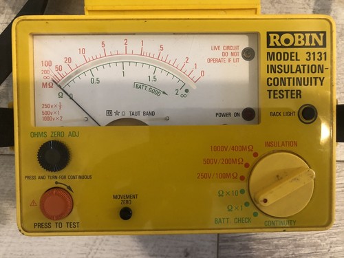 Probador de continuidad de aislamiento analógico ROBIN 3131 REPUESTOS DEFECTUOSOS O REPARACIÓN - Imagen 4 de 7