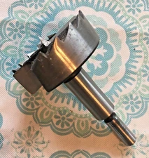 2-1/8" Diameter Steel Forstner Drill Bit - 3/8" Shank - Yonico 43033S USED