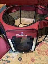 Zampa Portable Foldable Pet playpen Exercise Pen Kennel + Carrying Case