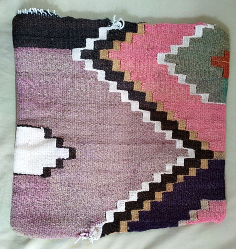 Antique Kilim Cushion Cover - Needs TLC 'distressed' - Antique Turkish