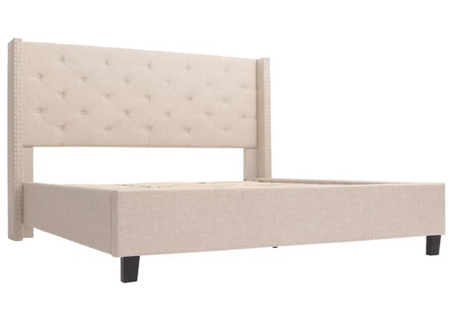 Polsterbett HWC-N59, Bett Bettgestell mit Lattenrost, Massivholz Stoff 180x200cm - Bild 10 von 17