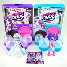 Capsule Chix Dolls Lot w/ Capsule Machines GIGA GLAM & CTRL+ALT+MAGIC Collection