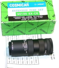 Cosmicar Extension Tube Set for 40mm TV Lens C-Mount 90100 EX-C6